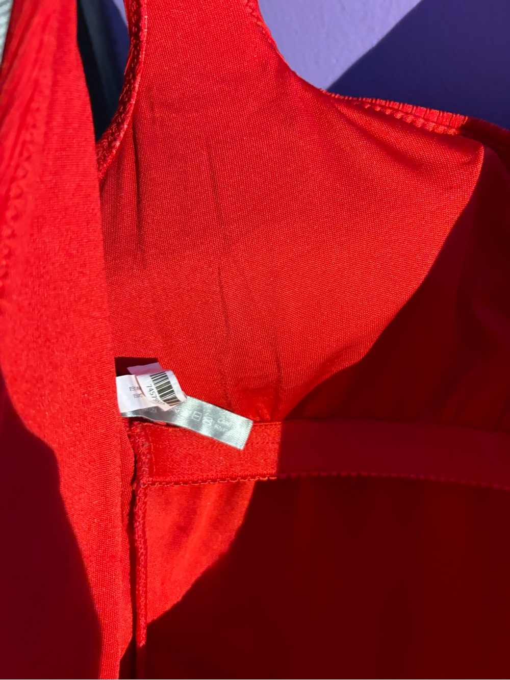 Red Back-Less One Piece SwimSuit - Picture 7 of 9